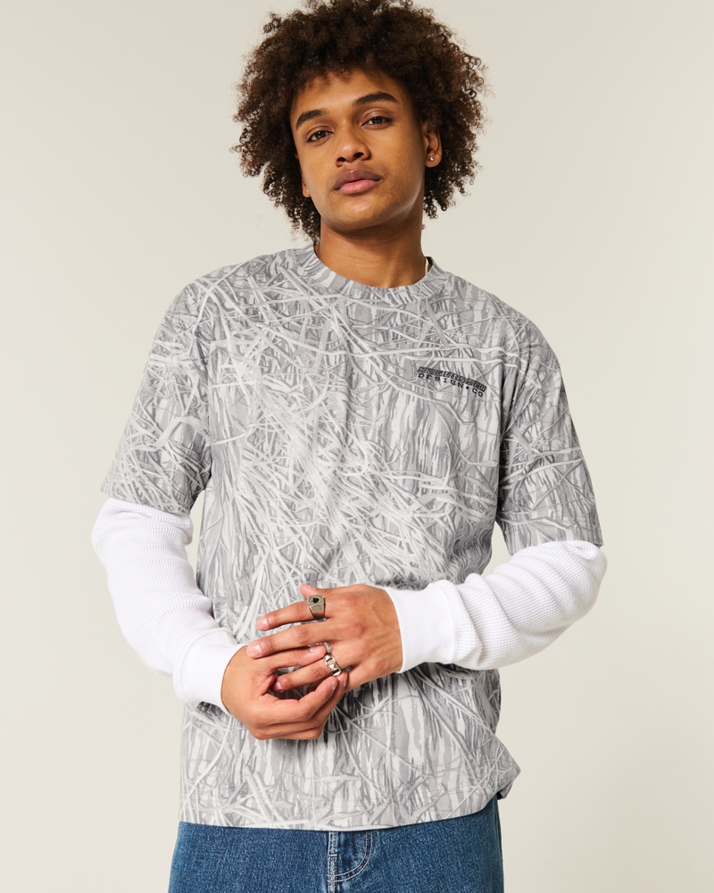 thick square-cut crew neck logo t-shirt