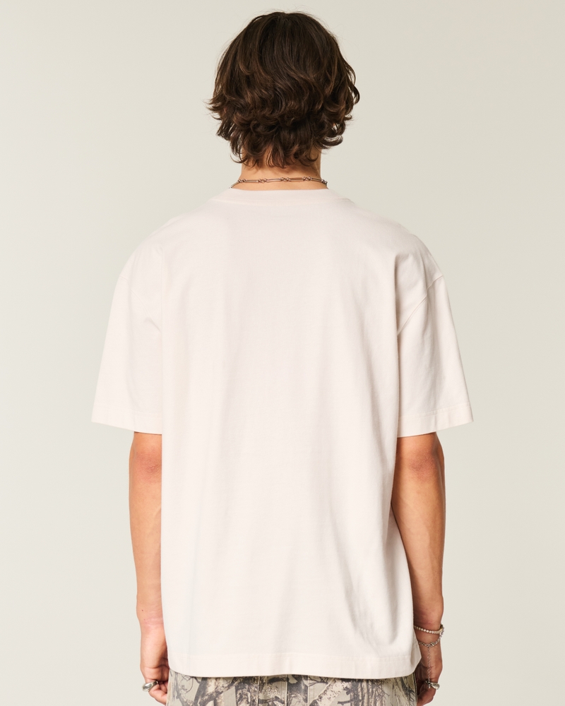thick square-cut crew neck logo t-shirt