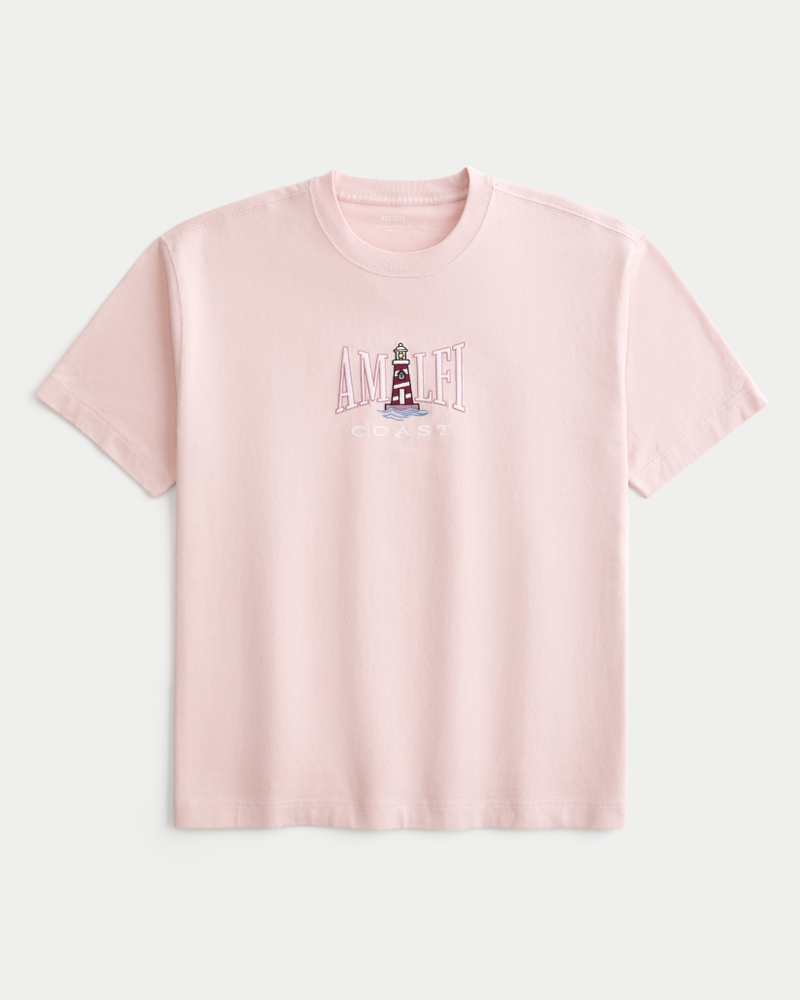 square-fit high-weight oahu pattern t-shirt