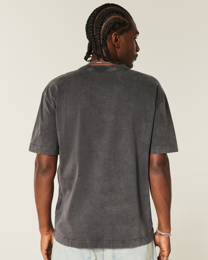 square-fit high-weight oahu pattern t-shirt