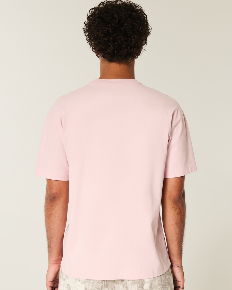 square-fit high-weight oahu pattern t-shirt
