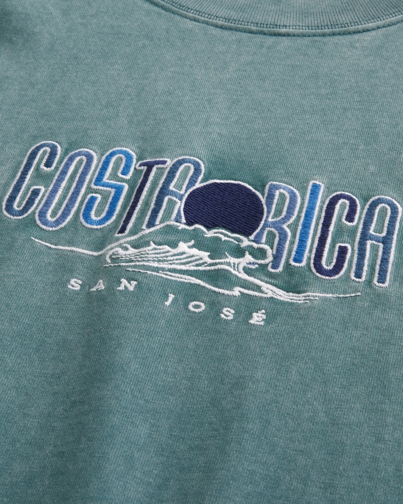 square-fit high-weight oahu pattern t-shirt
