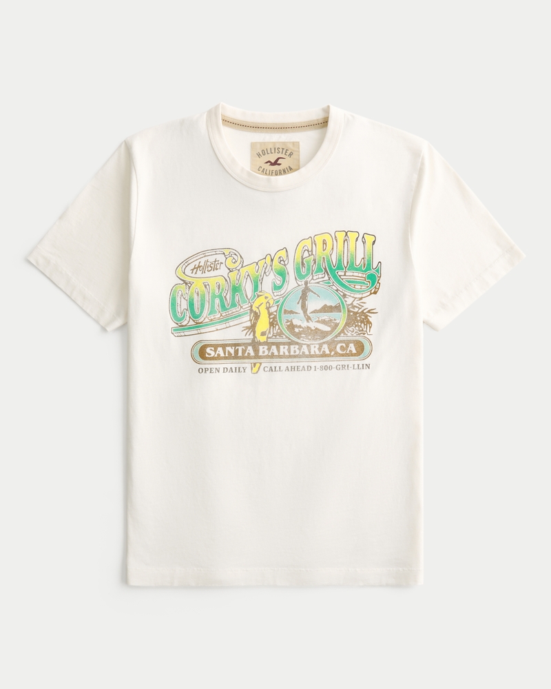 corkys grill logo t-shirt