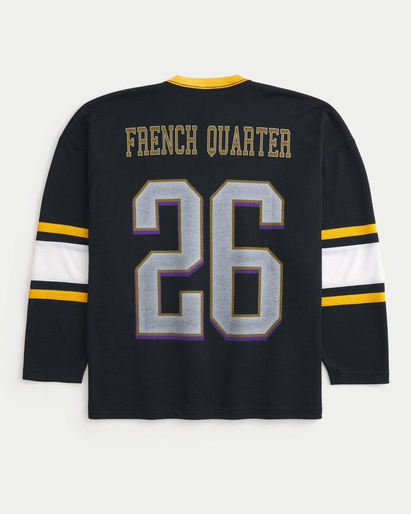loose-fitting new orleans pattern ice hockey jersey