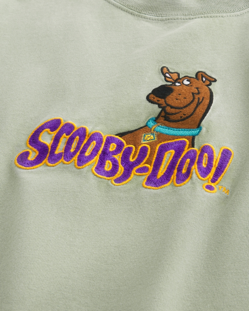 square and thick uncle dog pattern t-shirt