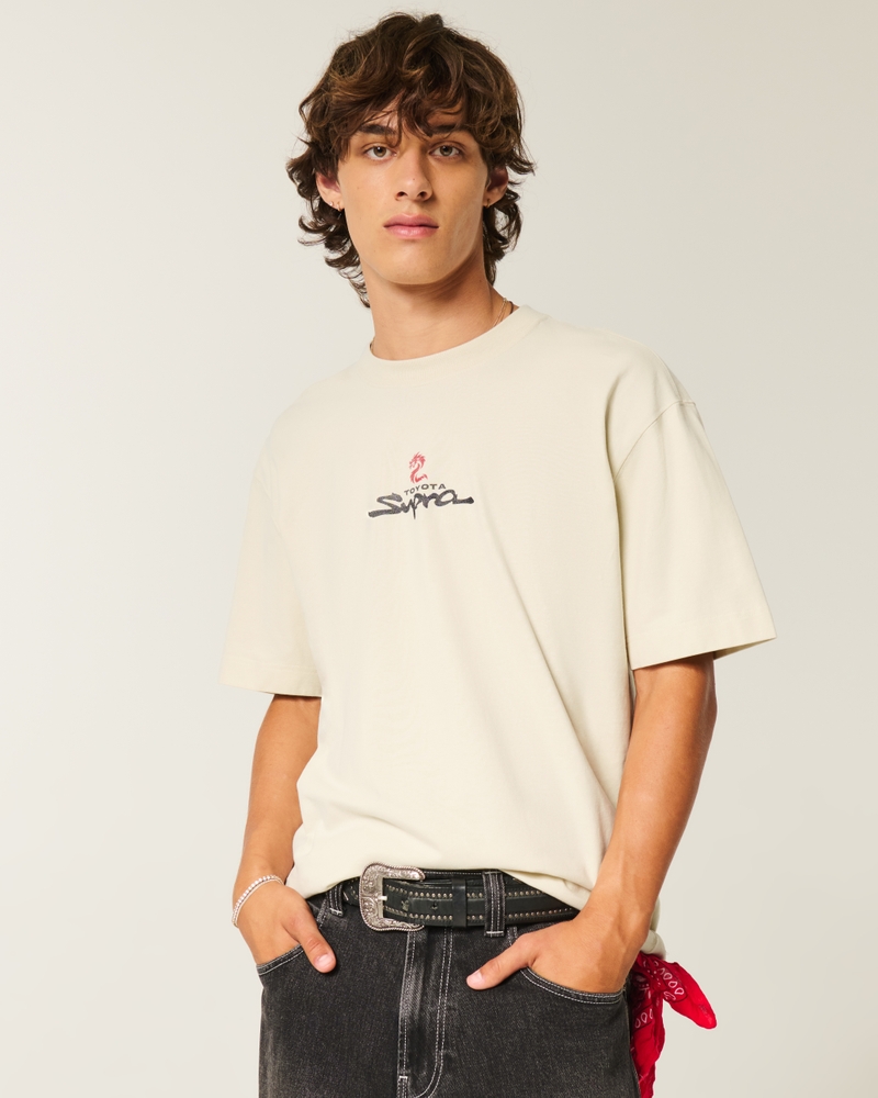 square-cut chunky toyota supra graphic t-shirt