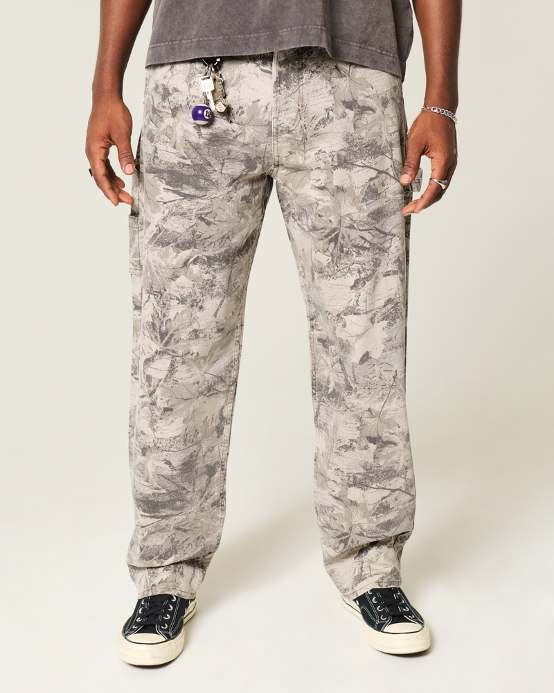camouflage skateboard loose-fitting painter jeans