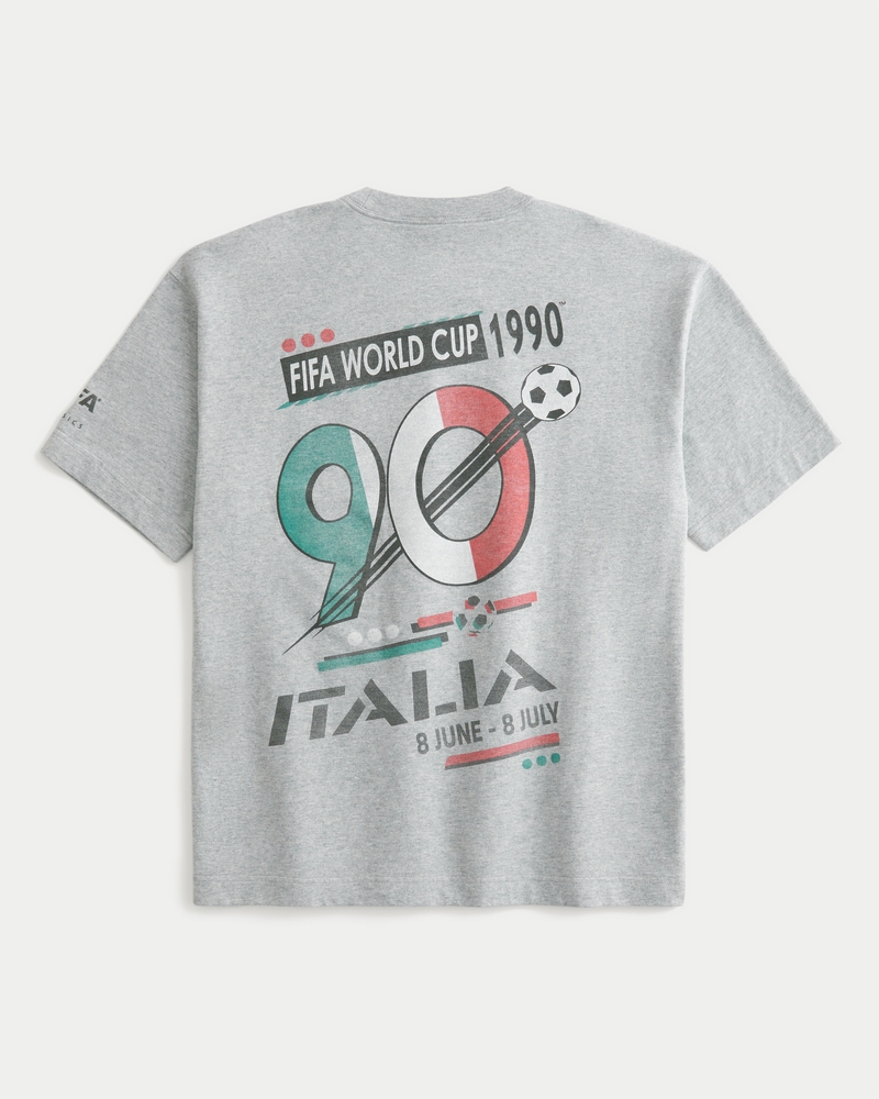 square t-shirt featuring the 1986 mexico world cup football match design.