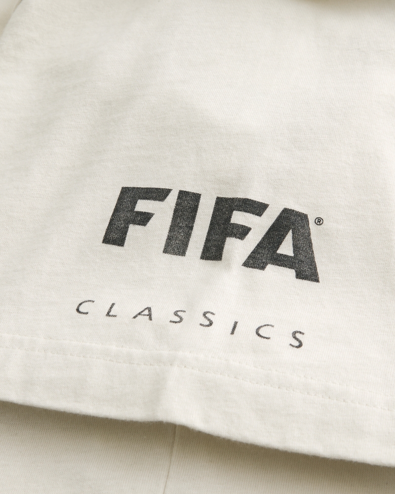 square t-shirt featuring the 1986 mexico world cup football match design.
