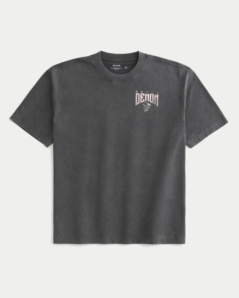 square-fit heavyweight dodge demon graphic t-shirt