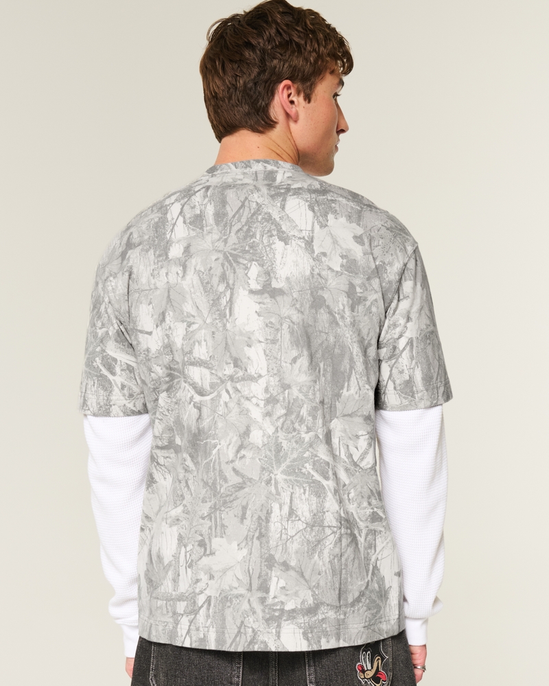 square fit high-weight washed cotton crew neck t-shirt