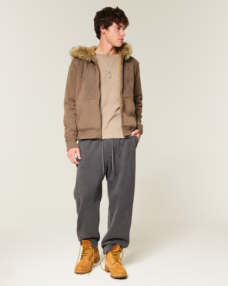 loose-fitting snakeskin pattern sweatpants