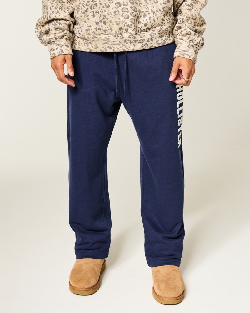 logo-print terry sweatpants in bag style