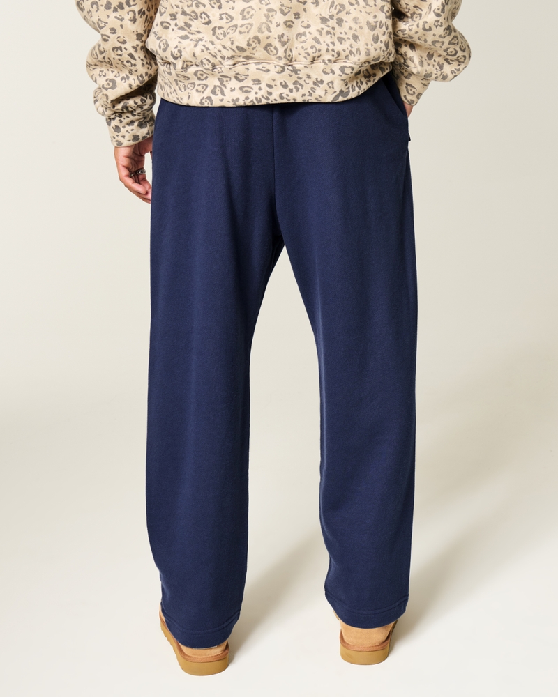 logo-print terry sweatpants in bag style