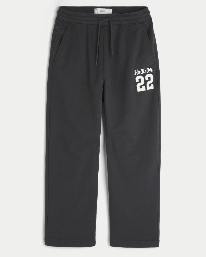 logo-print terry sweatpants in bag style
