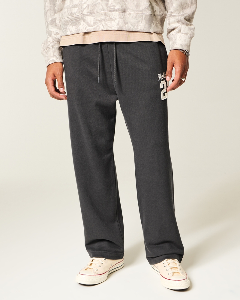 logo-print terry sweatpants in bag style
