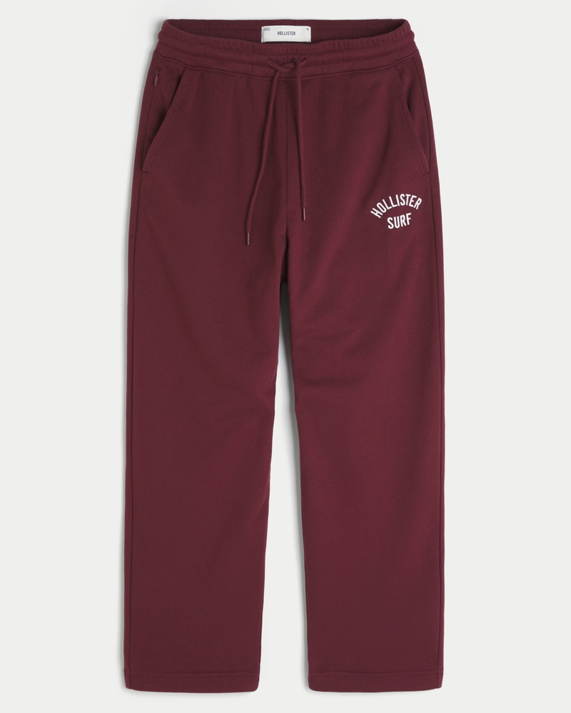 logo-print terry sweatpants in bag style