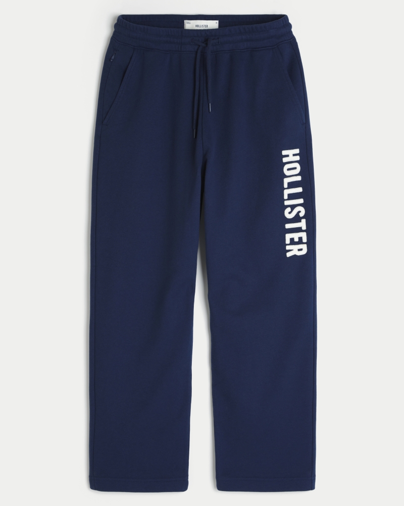 logo-print terry sweatpants in bag style