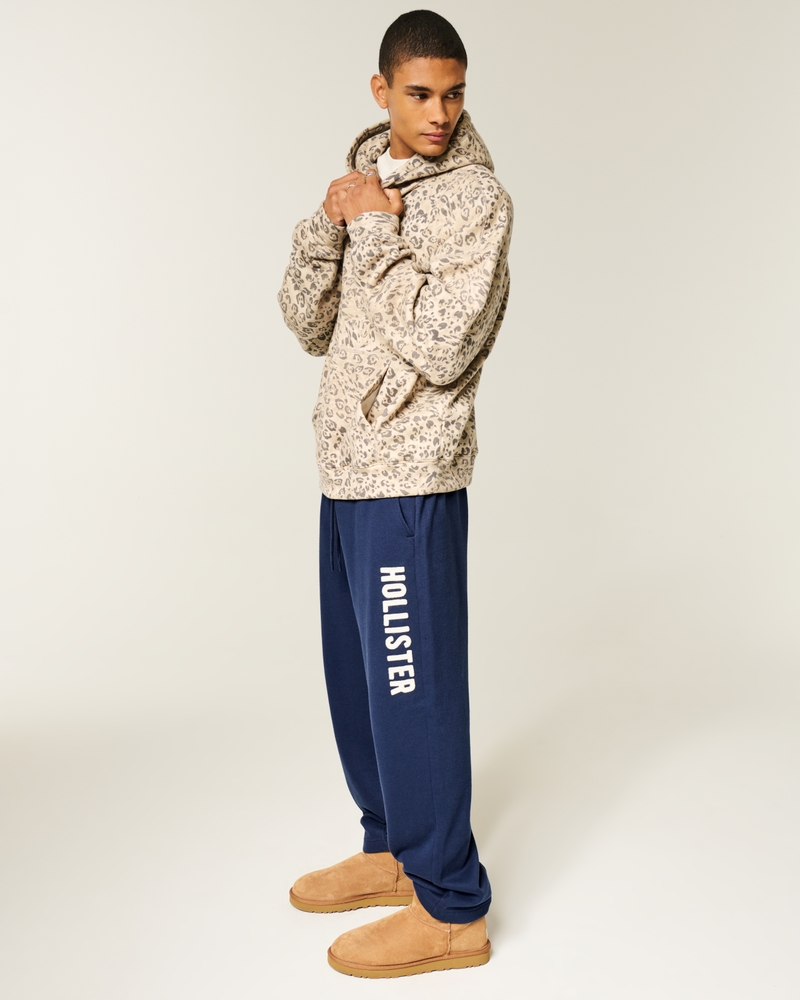 logo-print terry sweatpants in bag style