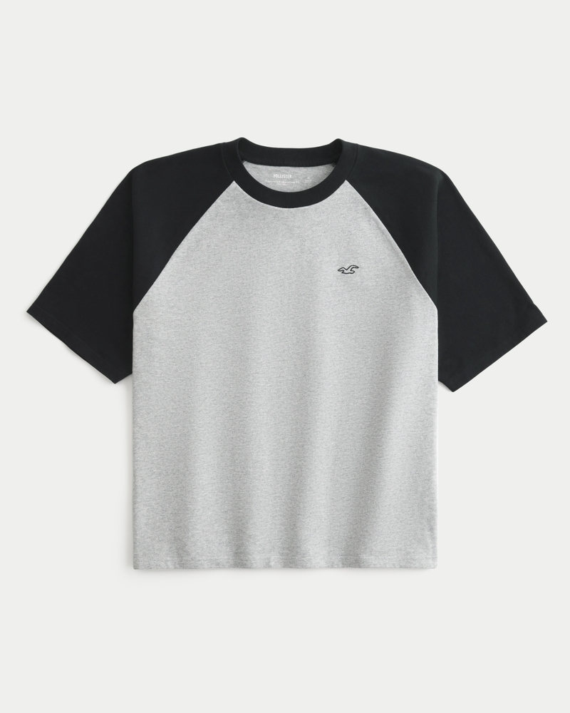 loose-fitting cropped heavyweight icon crew neck t-shirt