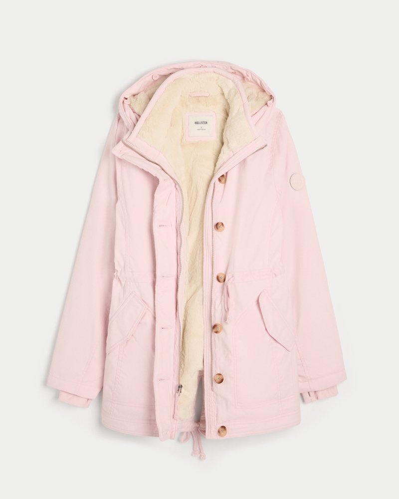 faux fur lined coat