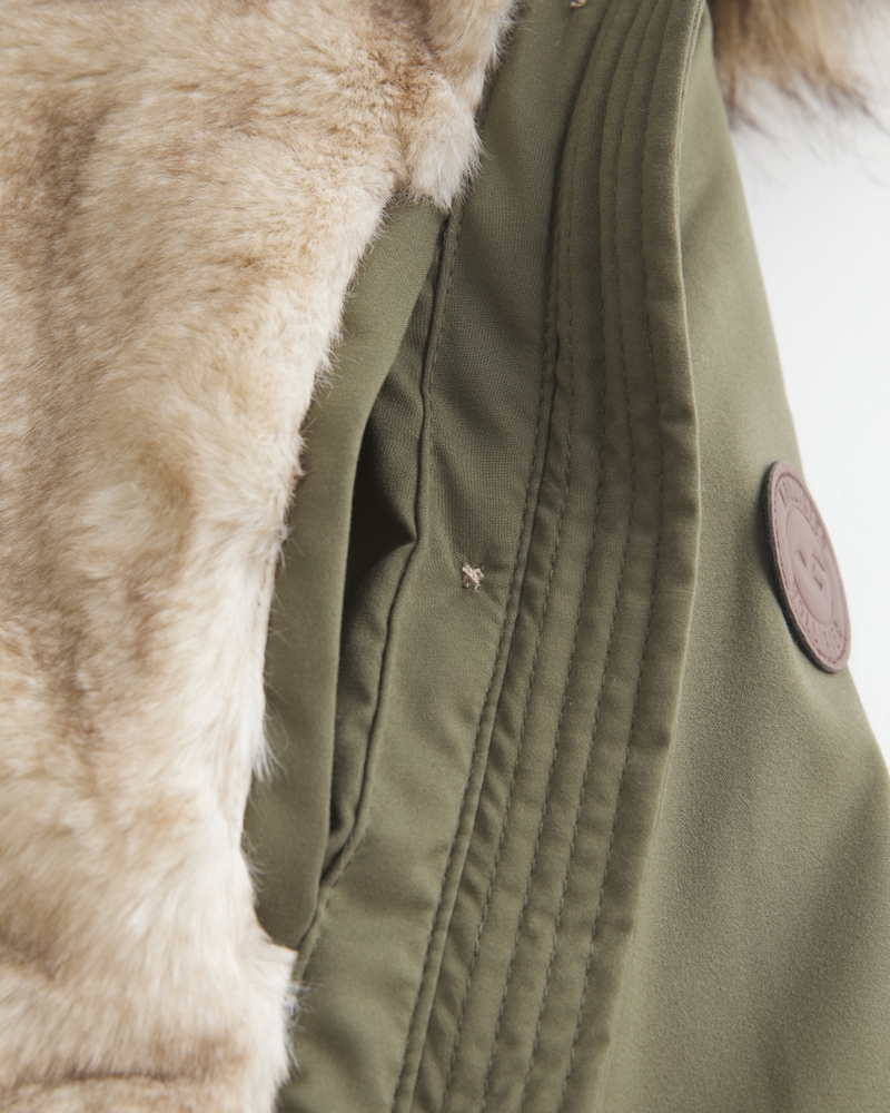 faux fur lined coat