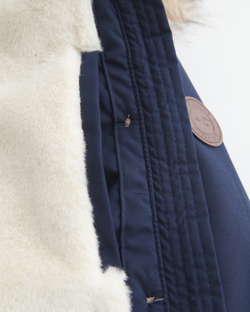 faux fur lined coat