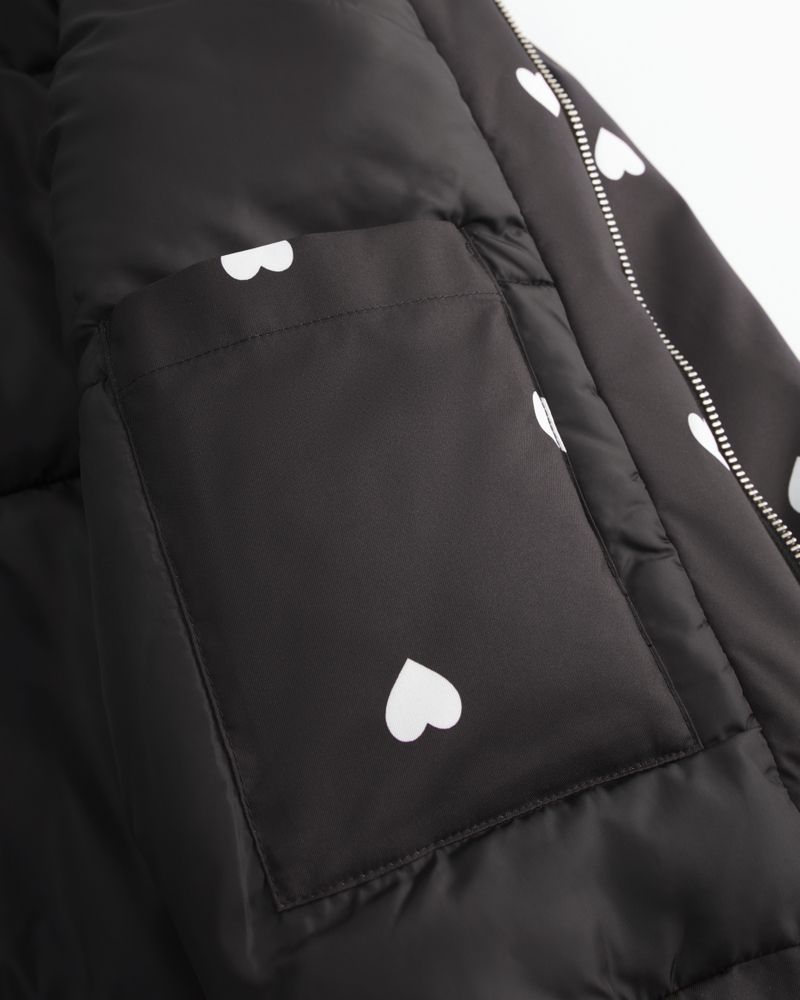 zipper pattern down jacket