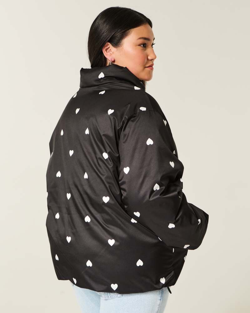 zipper pattern down jacket