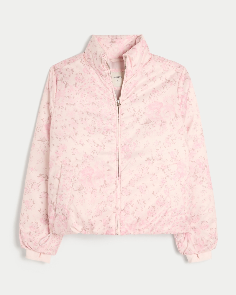 zipper pattern down jacket