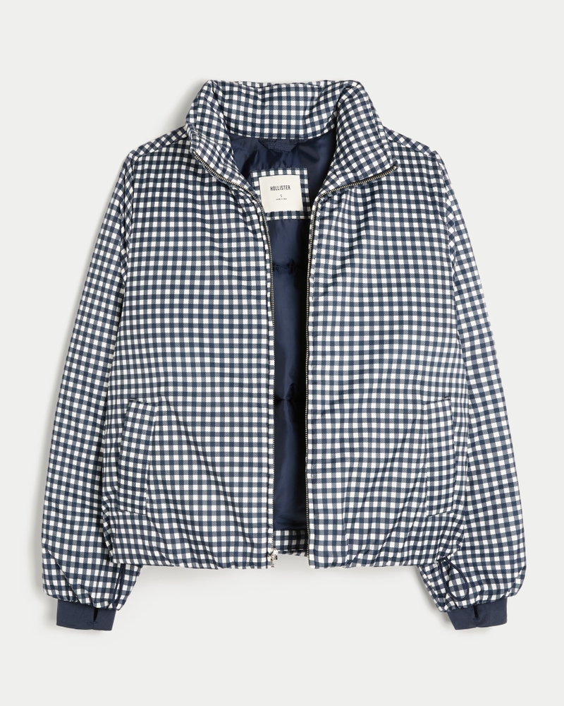 zipper pattern down jacket