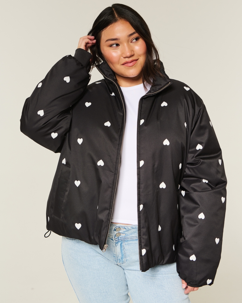 zipper pattern down jacket