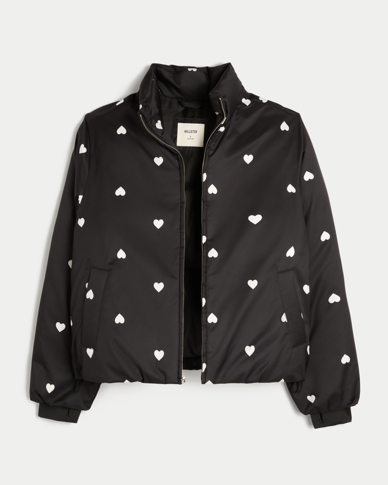 zipper pattern down jacket