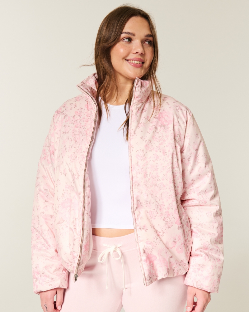 zipper pattern down jacket
