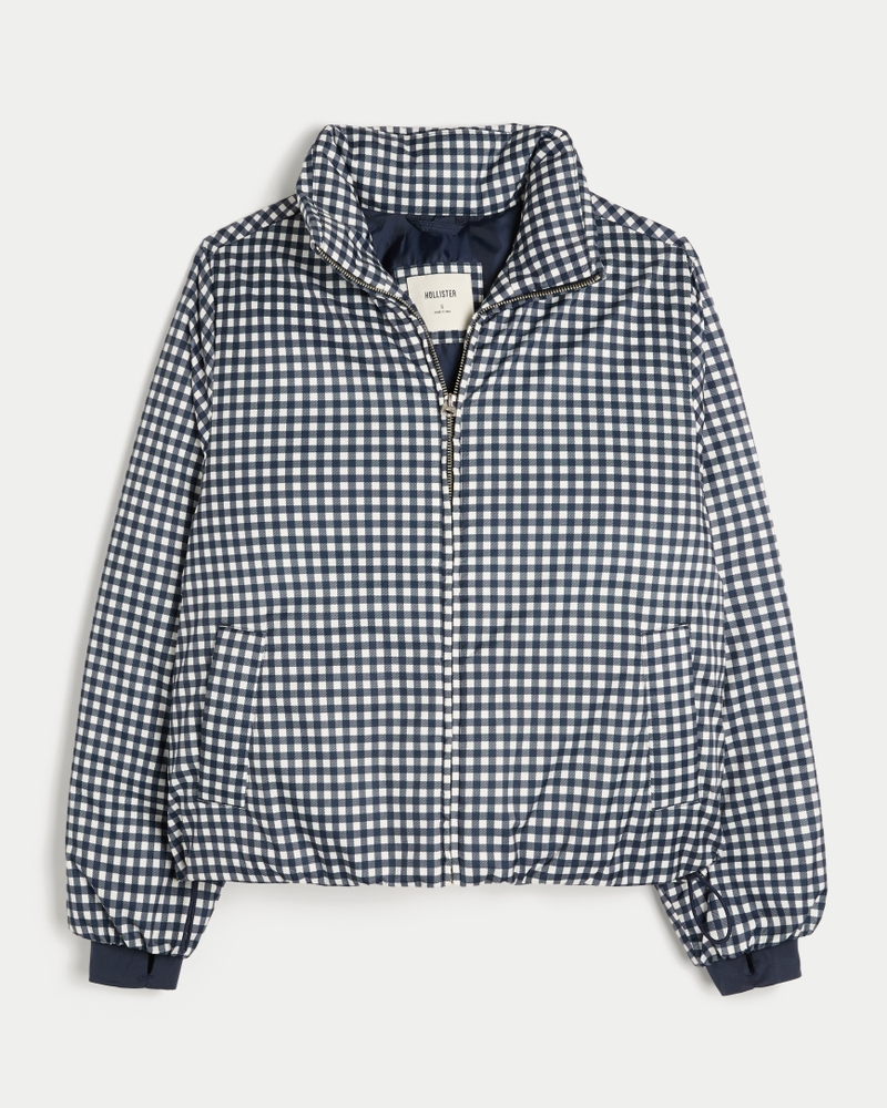 zipper pattern down jacket