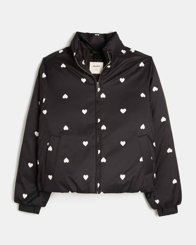zipper pattern down jacket