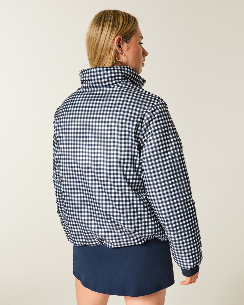 zipper pattern down jacket
