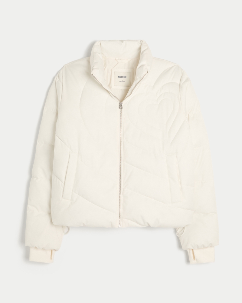 zipper pattern down jacket