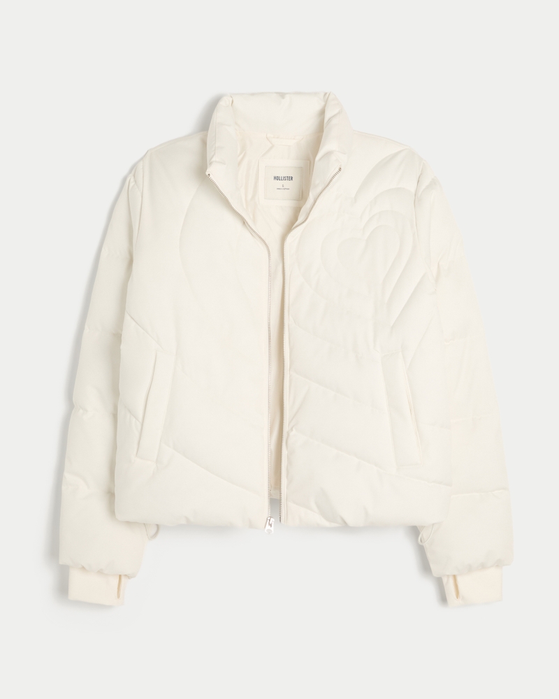 zipper pattern down jacket