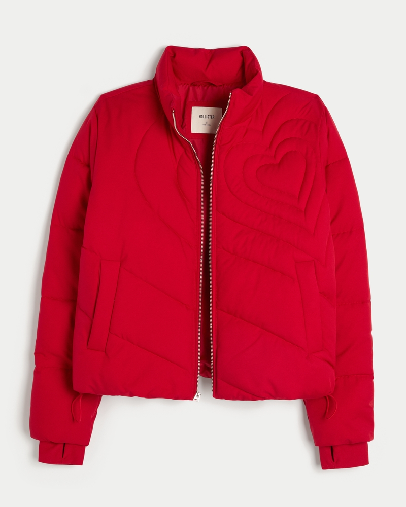 zipper pattern down jacket