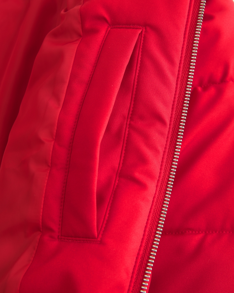 zipper pattern down jacket