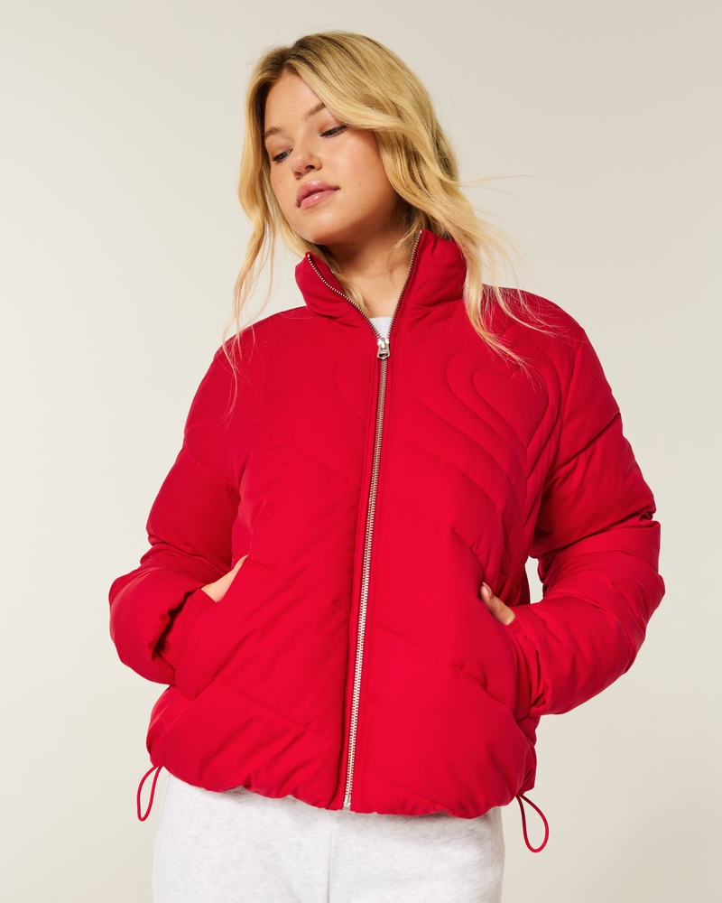 zipper pattern down jacket