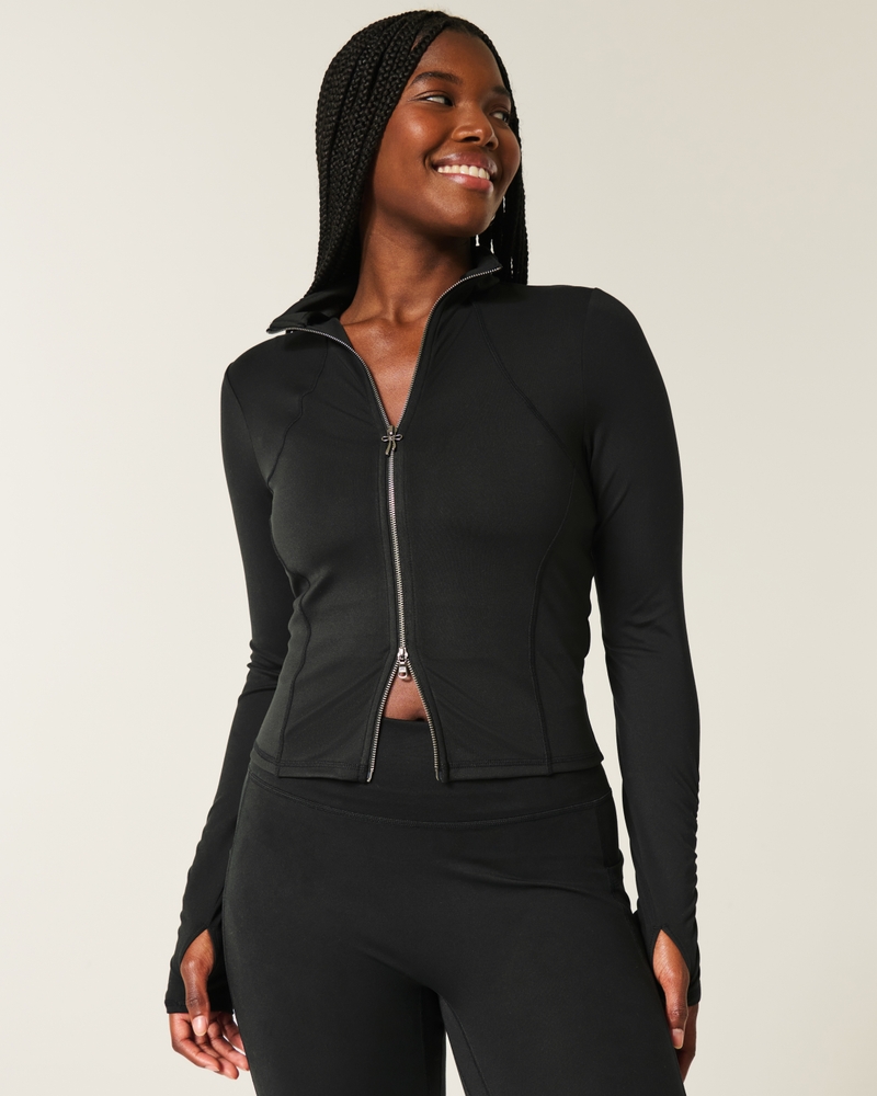 gilly hicks recharge active bow double zipper jacket