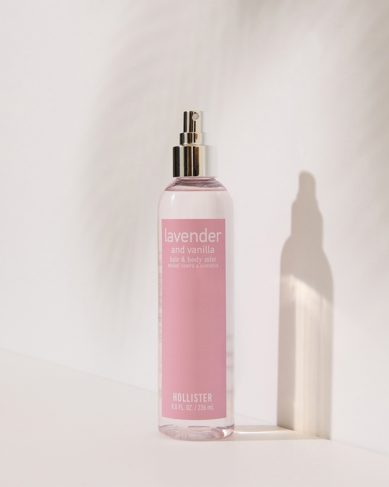 hair and body spray with sugar and vanilla scent