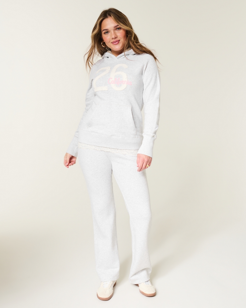 faux fur lining hooded patterned hoodie