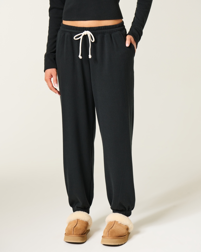 gilly hicks always cozy waffle knit pocket style running pants