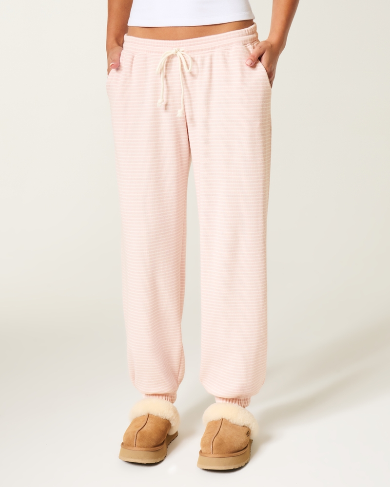 gilly hicks always cozy waffle knit pocket style running pants