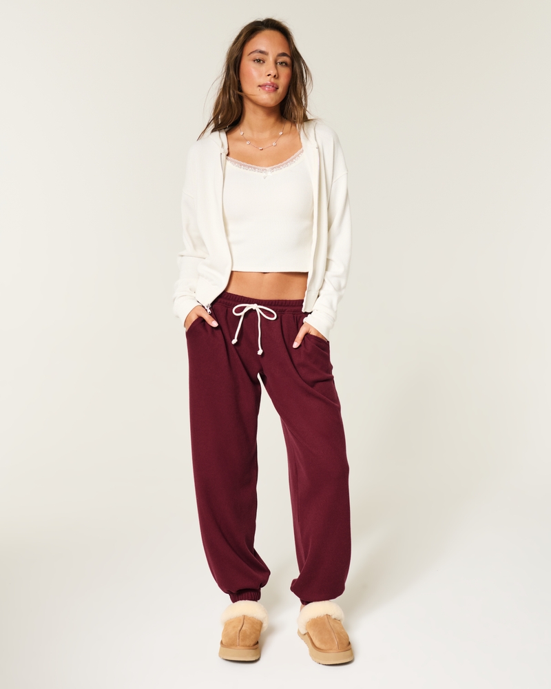gilly hicks always cozy waffle knit pocket style running pants