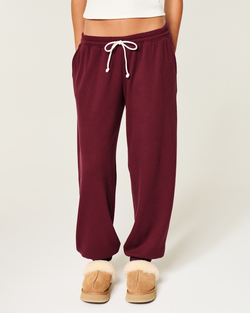 gilly hicks always cozy waffle knit pocket style running pants