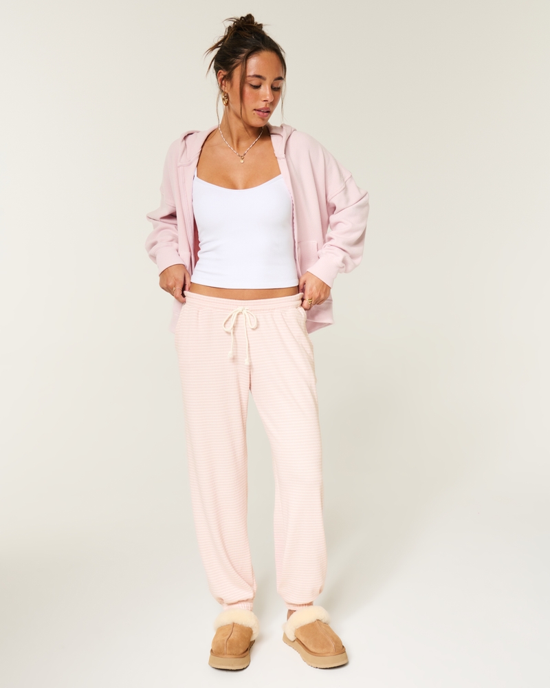 gilly hicks always cozy waffle knit pocket style running pants